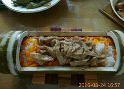 黑椒里脊胡萝卜竹筒饭