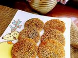 黑芝麻馅南瓜饼