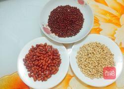 花生眉豆红豆糖水的做法图解1
