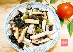 杏鲍菇炒木耳的做法图解5