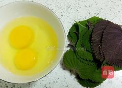 紫苏鸡蛋饼的做法图解1