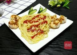 蒜香鲜虾意大利面的做法图解9