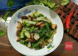 小白菜炒香菇的做法图解7