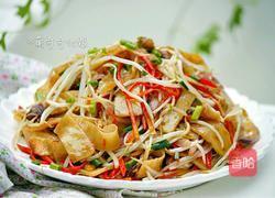 豆芽肉丝炒饼的做法图解13