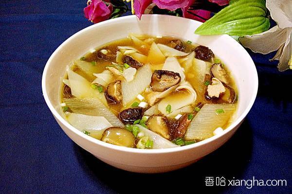 香菇山药瘦肉面片汤的做法_菜谱_香哈网