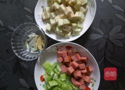 茄子炒火腿的做法图解2