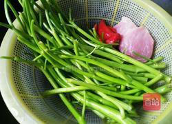 空心菜炒辣椒肉末的做法图解1