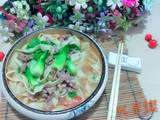 肉丝面青菜