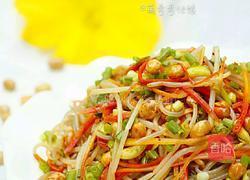 黄豆芽拌粉丝的做法图解1