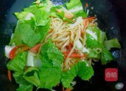 火腿炒面的做法图解8