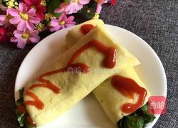 鸡蛋卷菜饼的做法图解8
