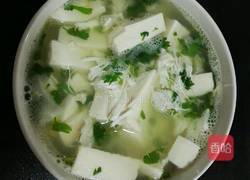 蟹肉荠菜豆腐汤的做法图解7