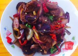 青椒炒腊肠的做法图解5