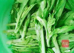蒜香菜心的做法图解1