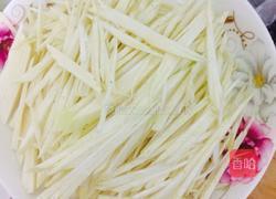 茭白炒肉丝的做法图解1