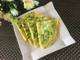 香菜葱花鸡蛋饼