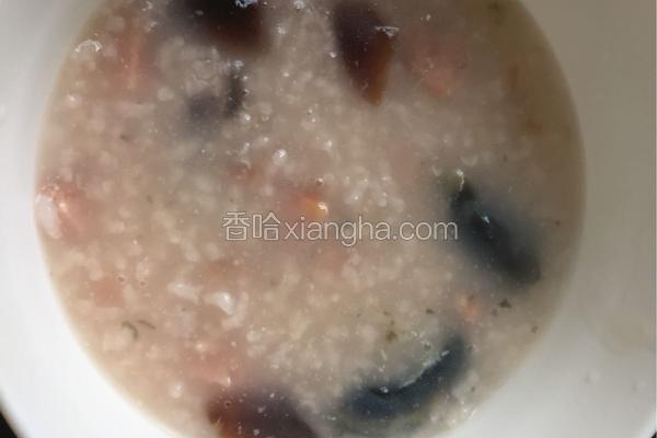 皮蛋火腿粥