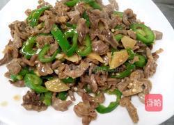 鸡肾炒青椒的做法图解4