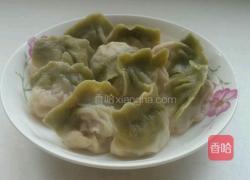 百财饺子（羊肉胡萝卜馅 抹茶版）的做法图解14