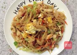 鸡肉时蔬炒饼的做法图解3
