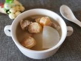 干贝萝卜肉片汤