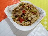 杏鲍菇豆腐干炒肉丝