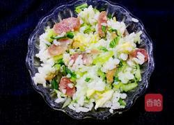 油菜百财炒饭的做法图解13