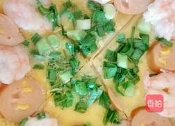 中式简易鲜虾鸡蛋披萨的做法图解6