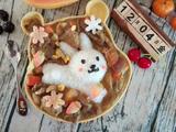 卡通兔咖喱牛肉饭