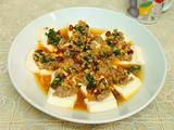 豆酱肉末蒸豆腐