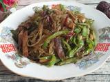 豆角肉丝炒粉条