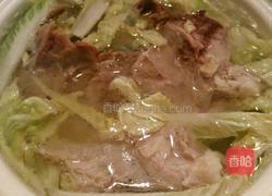 娃娃菜鸭架汤的做法图解6
