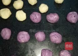 紫薯红豆沙酥的做法图解2