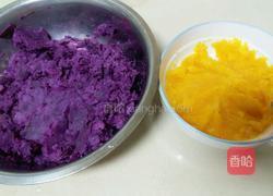 椰香双色薯饼的做法图解4