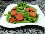 香肠炒豆