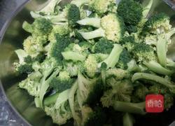 豉汁虾仁西蓝花的做法图解4