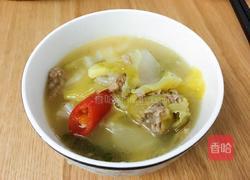 酸萝卜泡菜肉丸汤的做法图解4