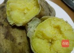 超快手微波炉烤蕃薯的做法图解4