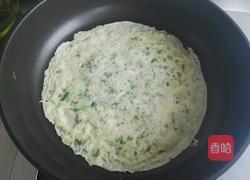 香葱红薯叶鸡蛋饼的做法图解6