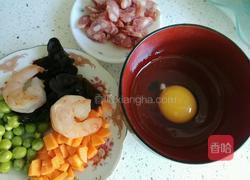 七彩虾仁什锦炒饭的做法图解1