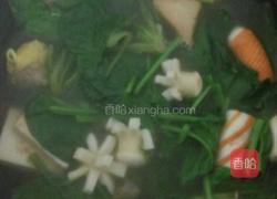 菠菜三鲜汤的做法图解4