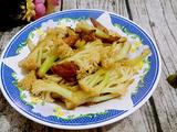 肉片炒花菜