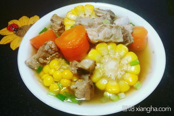 玉米胡萝卜炖排骨的做法_菜谱_香哈网