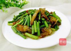 蒜苔炒腊肉的做法图解8