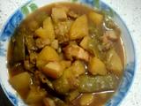 五花肉炖双豆（土豆豆角）