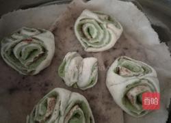 亚麻籽粉双色花卷的做法图解10
