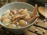 山药眉豆花生鸡脚汤