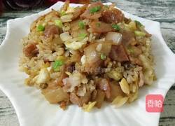 鸡蛋培根炒饭的做法图解2