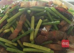 蒜苔炒腊肉的做法图解6