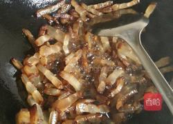 蒜苔炒腊肉的做法图解4